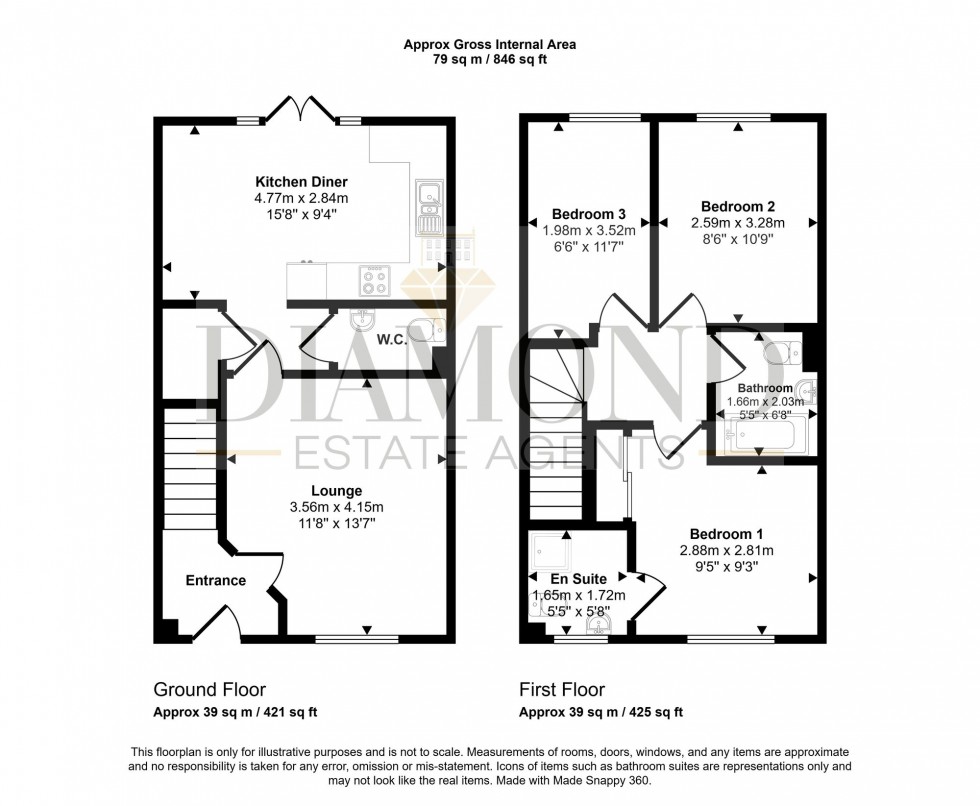Floorplan for Gale Way, Tiverton, EX16