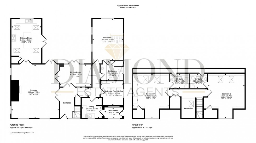 Floorplan for Stoodleigh, Tiverton, EX16