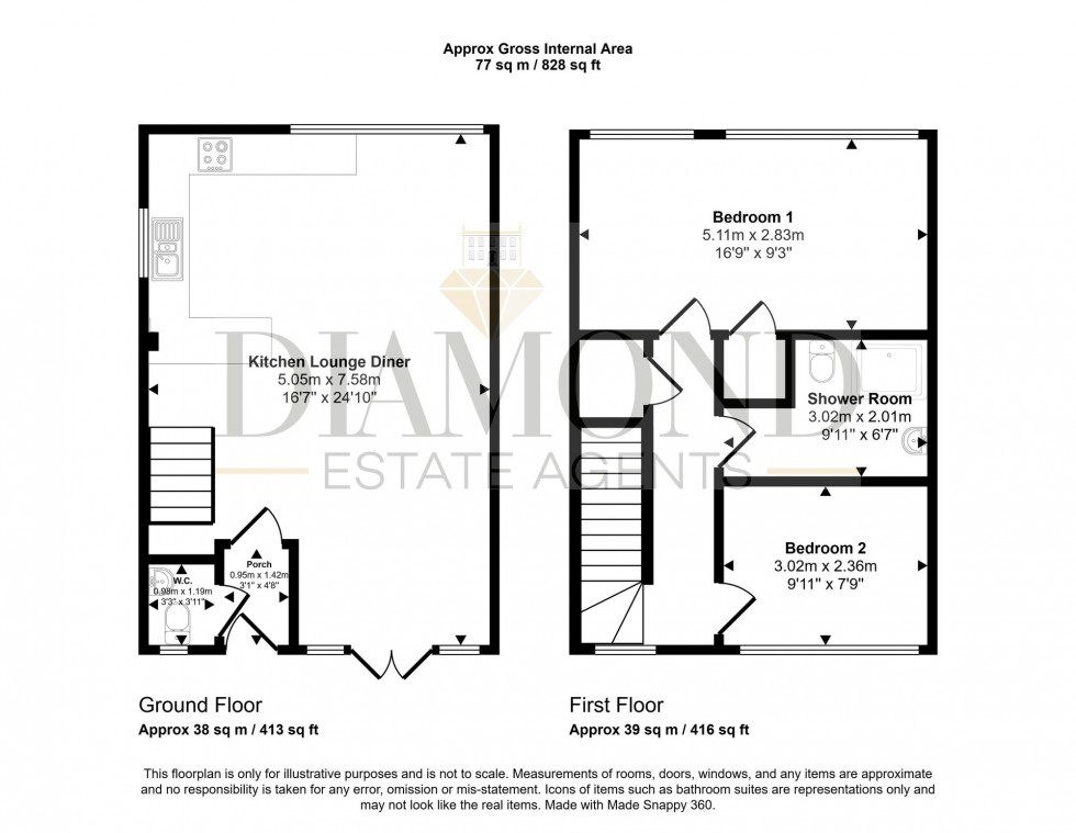 Floorplan for Horsdon Road, Tiverton, EX16