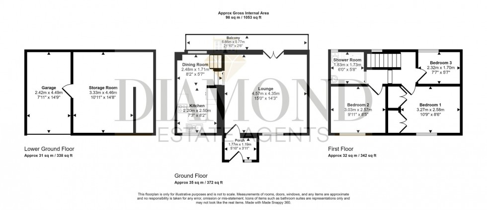 Floorplan for Chapel Street, Tiverton, EX16