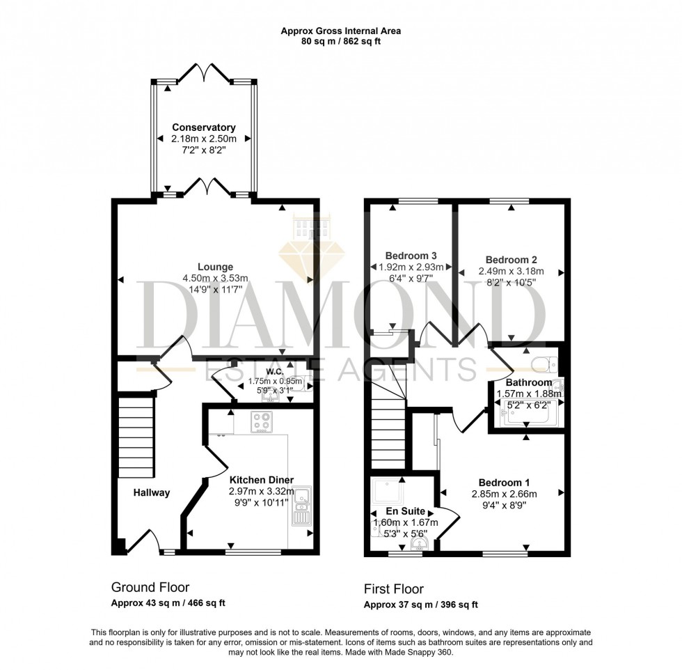 Floorplan for Weaver Crescent, Tiverton, EX16