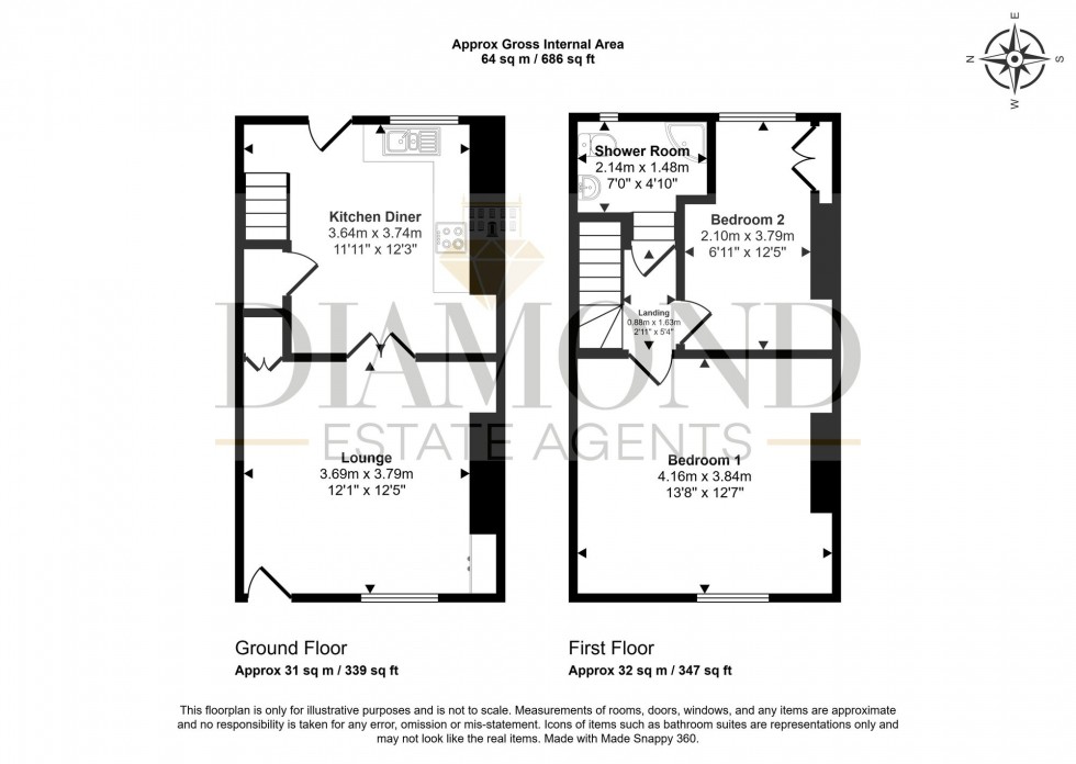 Floorplan for West Exe South, Tiverton, EX16