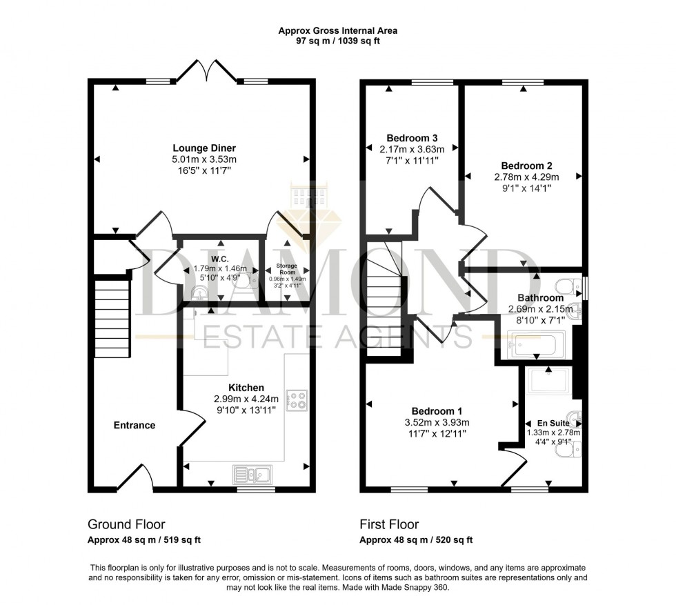 Floorplan for Moore Drive, Tiverton, EX16