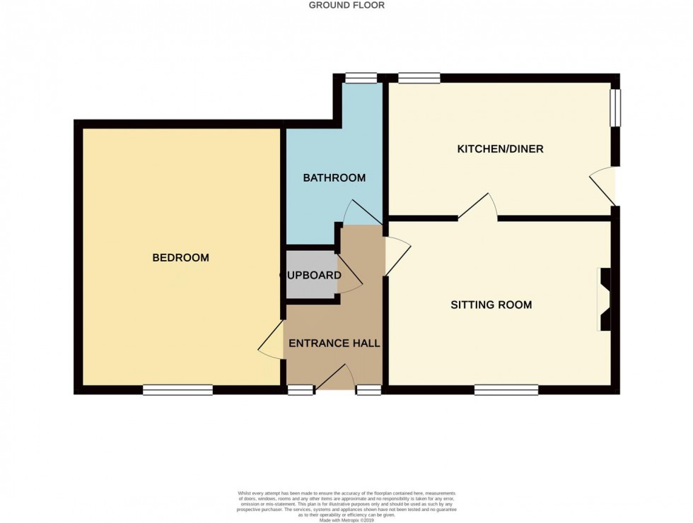 Floorplan for 2 x One Bedroom Flats, Barrington Street, Tiverton