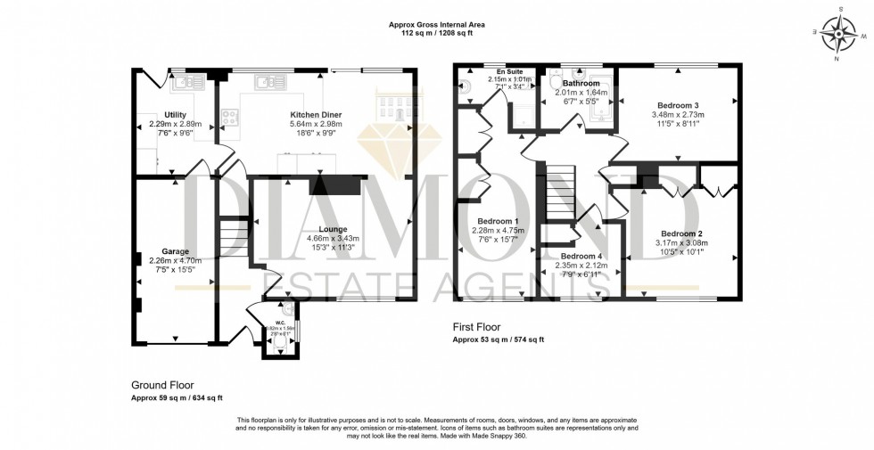 Floorplan for Oaklea, Tiverton, EX16