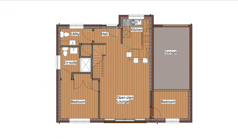 Floorplan for New Build, Tidcombe Close, Tiverton, Devon