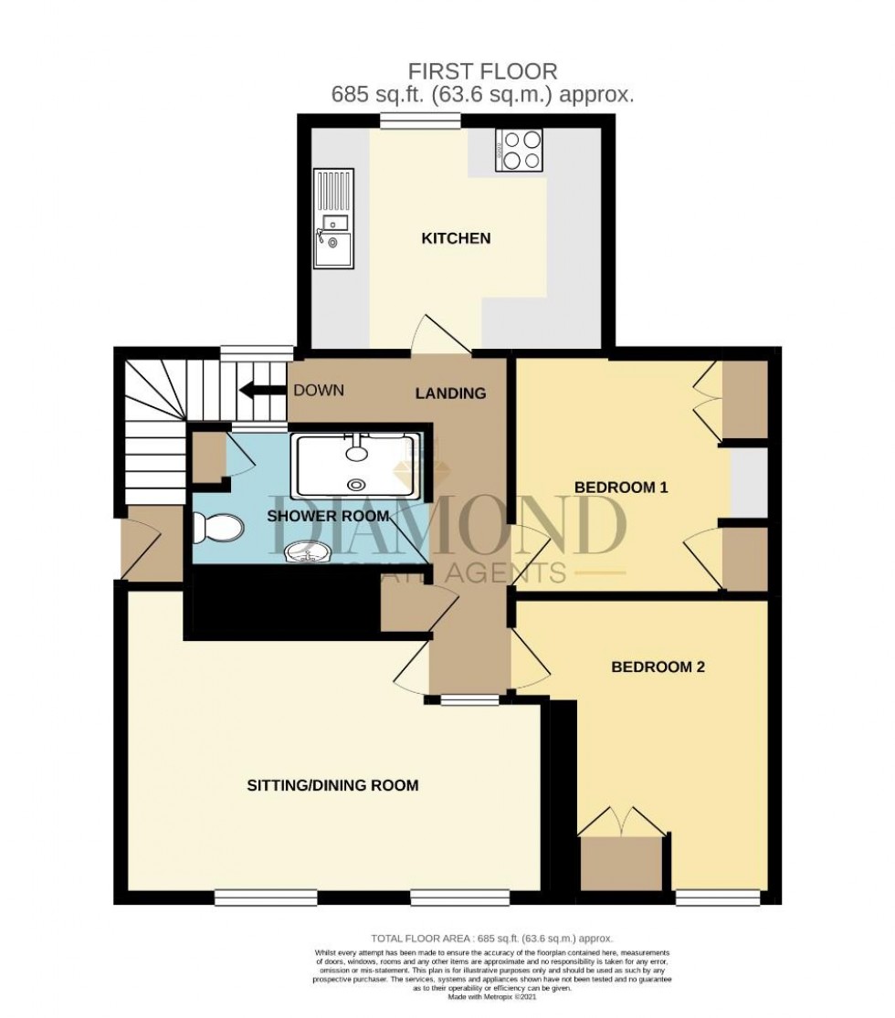 Floorplan for Brook Street, Bampton, Tiverton