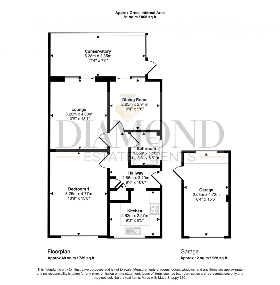 Floorplan for Leofric Road, Tiverton, EX16