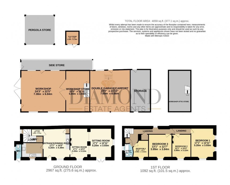 Floorplan for Loxbeare, Tiverton, Devon