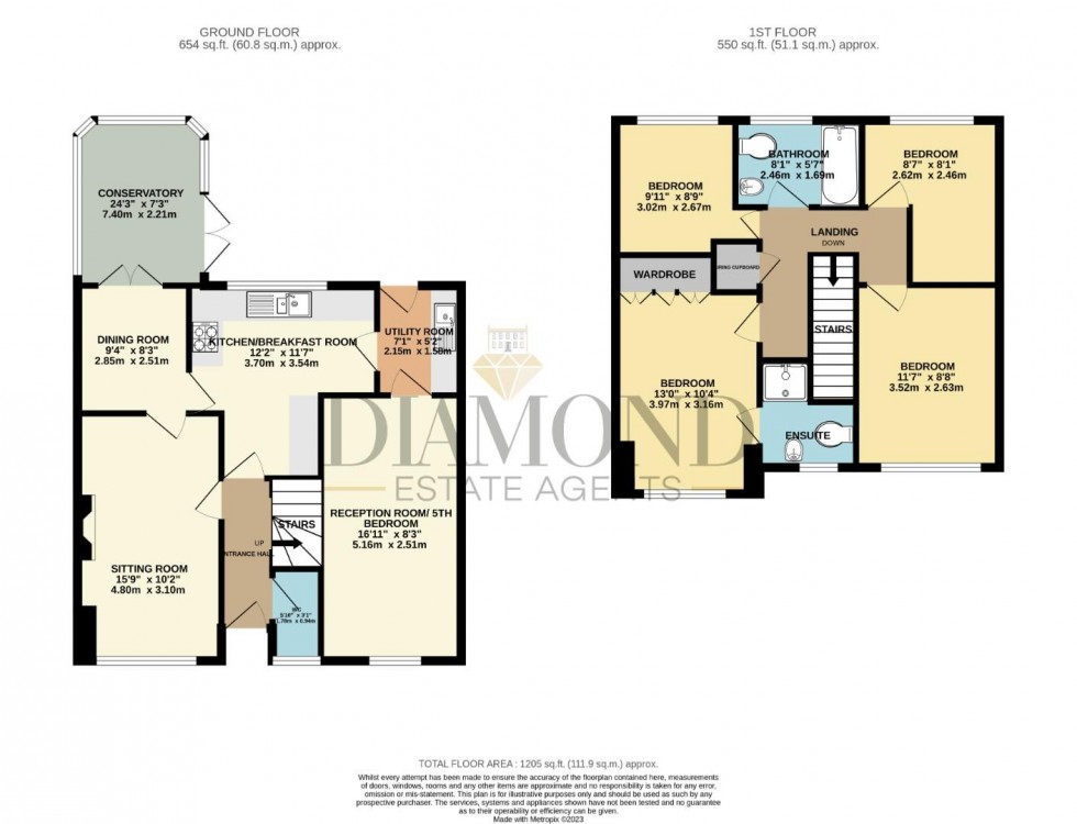 Floorplan for Shakespeare Close, Tiverton