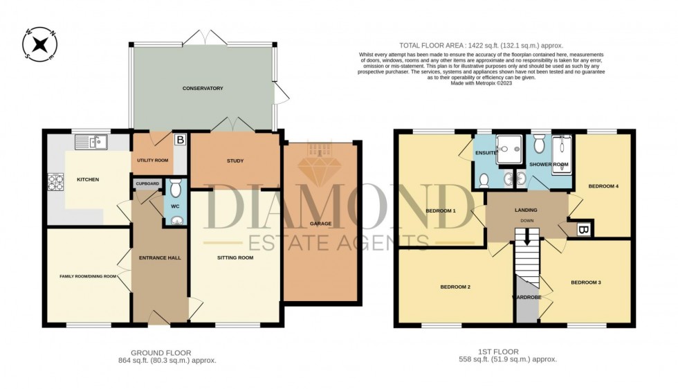 Floorplan for Waylands Road, TIVERTON, Devon