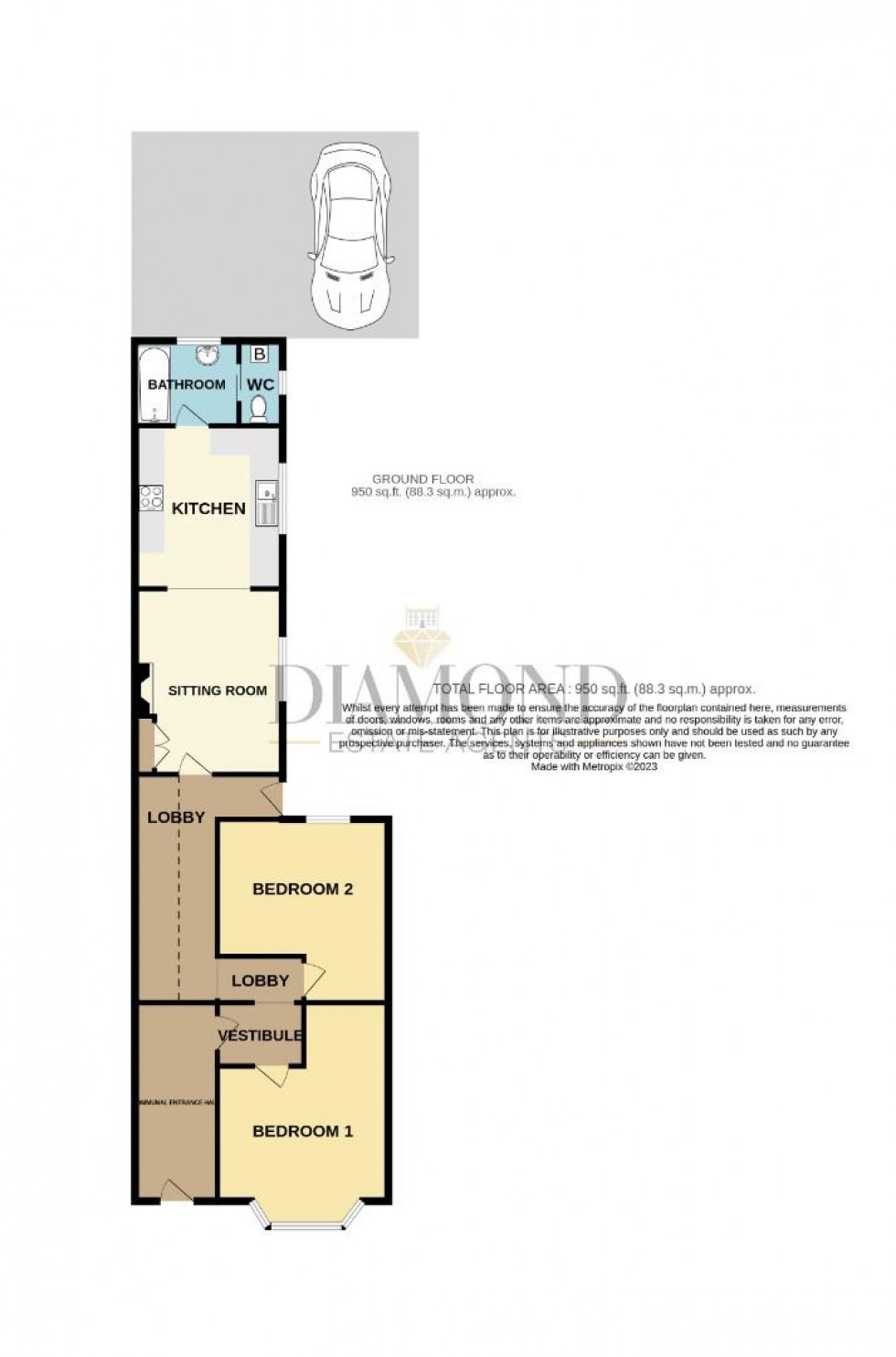 Floorplan for Alexandra Road, Mutley, Plymouth
