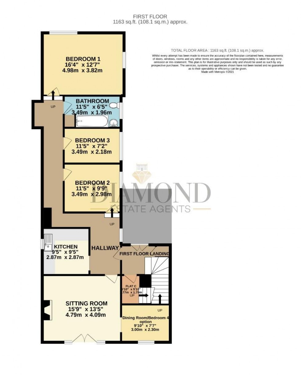 Floorplan for St. Peter Street, Tiverton, Devon