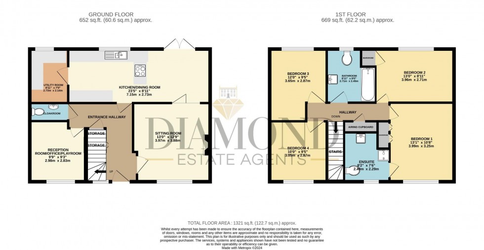 Floorplan for Eastwick Barton, Nomansland, Tiverton, EX16 8PP