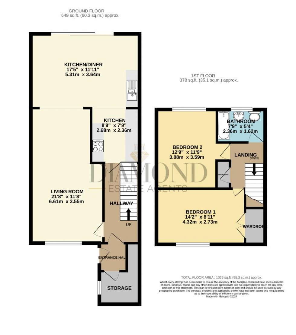 Floorplan for Marshall Close, TIVERTON, Devon