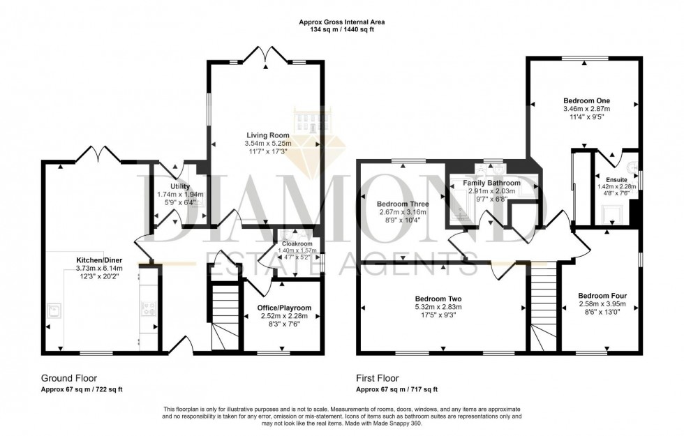 Floorplan for Bridwell Crescent, Uffculme, Cullompton