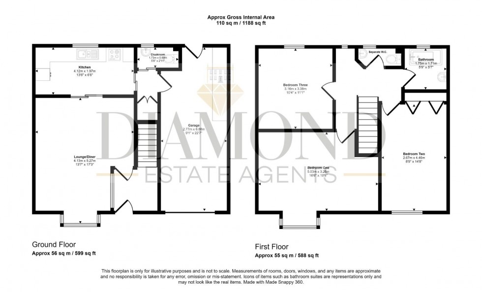 Floorplan for Maple Grove, Tiverton, Devon