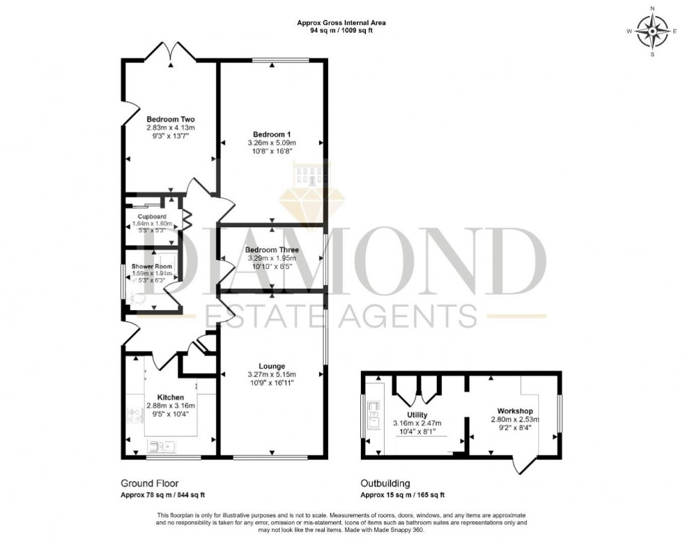 Floorplan for Leofric Road, Tiverton