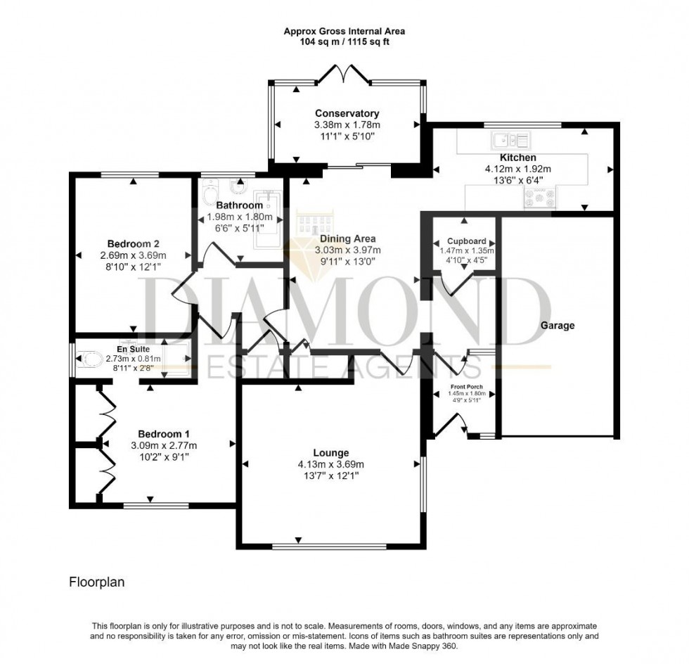 Floorplan for Belmont Road, TIVERTON