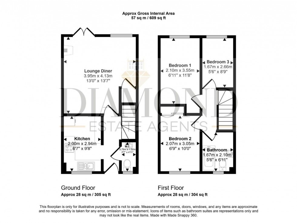 Floorplan for Harvey Close, Witheridge, Tiverton, Devon