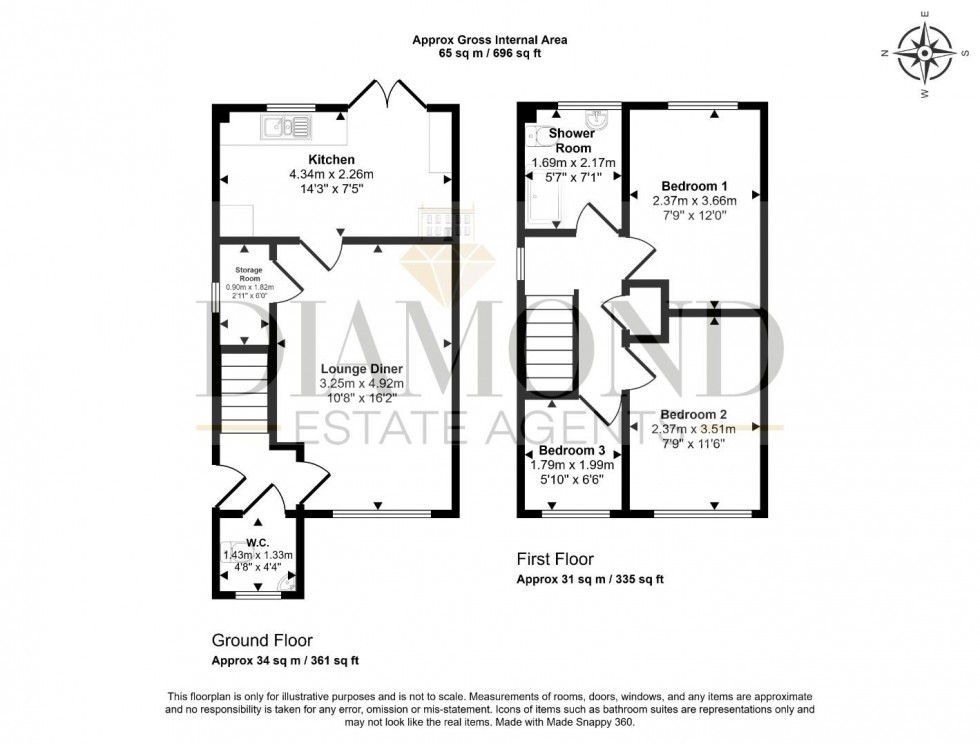 Floorplan for Wyndham Road, Silverton, Exeter