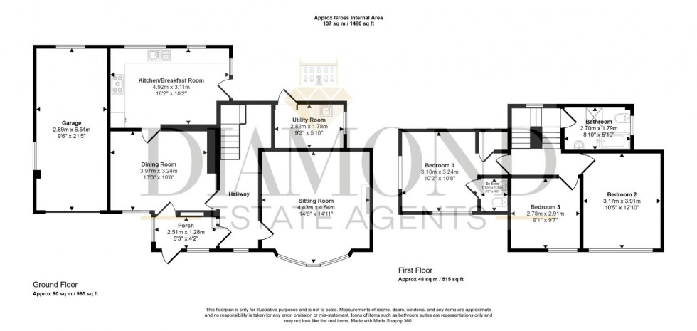 Floorplan for Withleigh, Tiverton, Devon