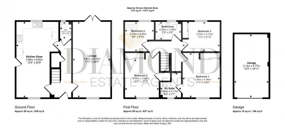 Floorplan for Willow Rise, Witheridge, Tiverton