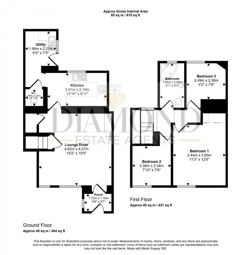 Floorplan for Westleigh, Tiverton, Devon