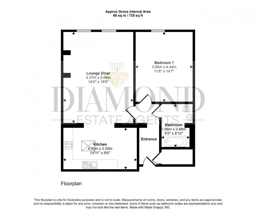 Floorplan for Bampton Street, Tiverton, Devon