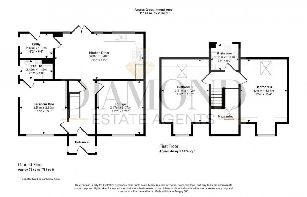 Floorplan for Bridwell Crescent, Uffculme, Cullompton