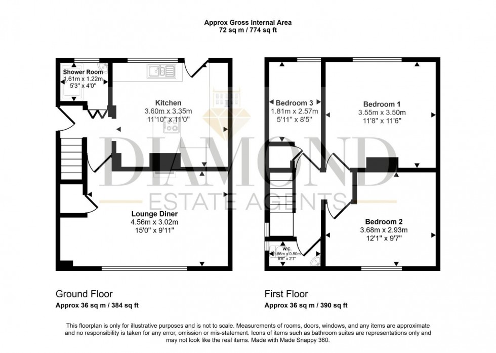 Floorplan for Queensway, Tiverton, Devon