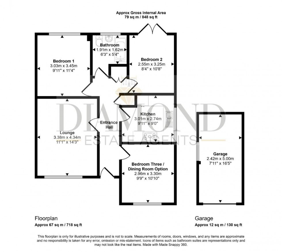 Floorplan for The Brendons, Tiverton, Devon