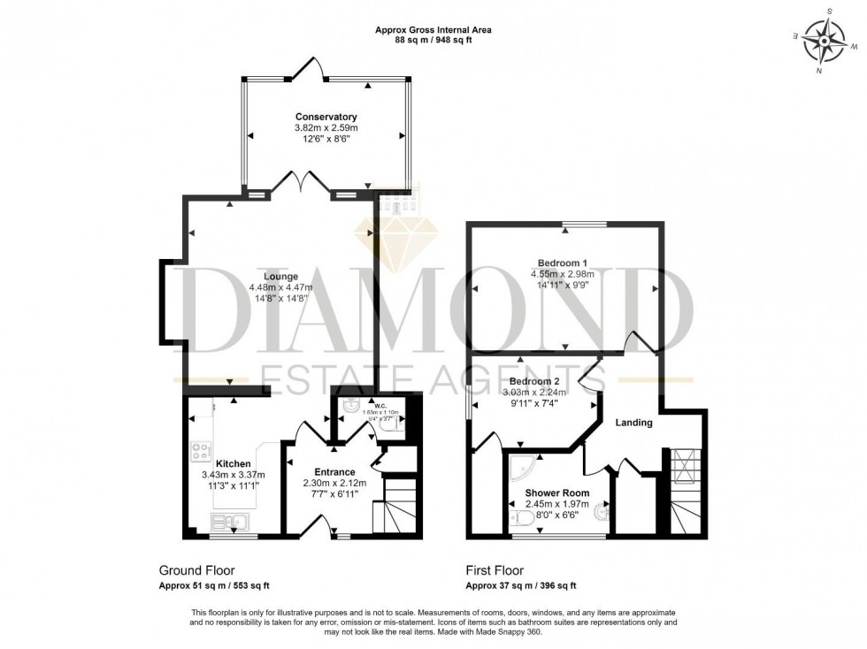 Floorplan for Lea Road, Tiverton