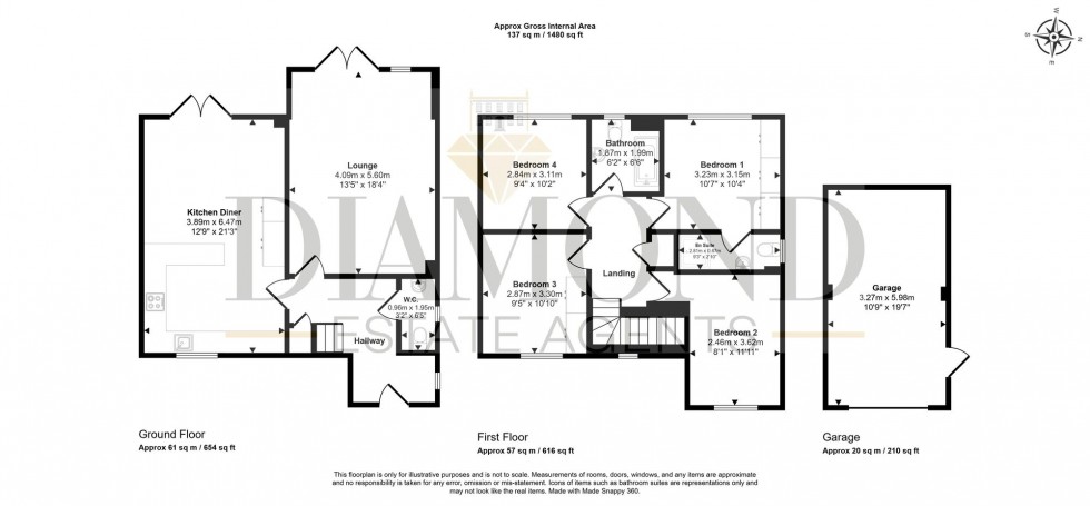 Floorplan for Quarryman Close, Bampton, EX16