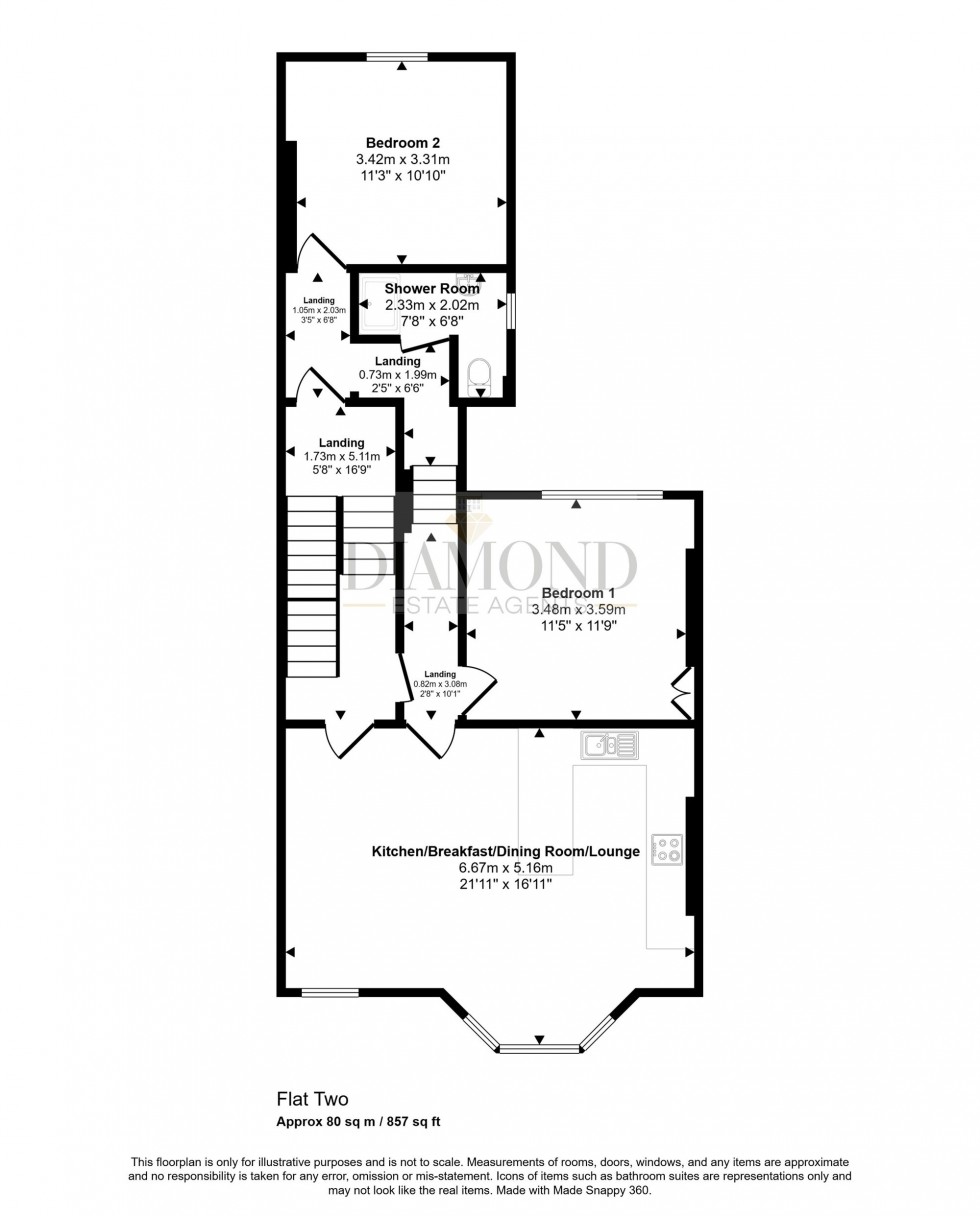 Floorplan for Alston Terrace, Exmouth, EX8