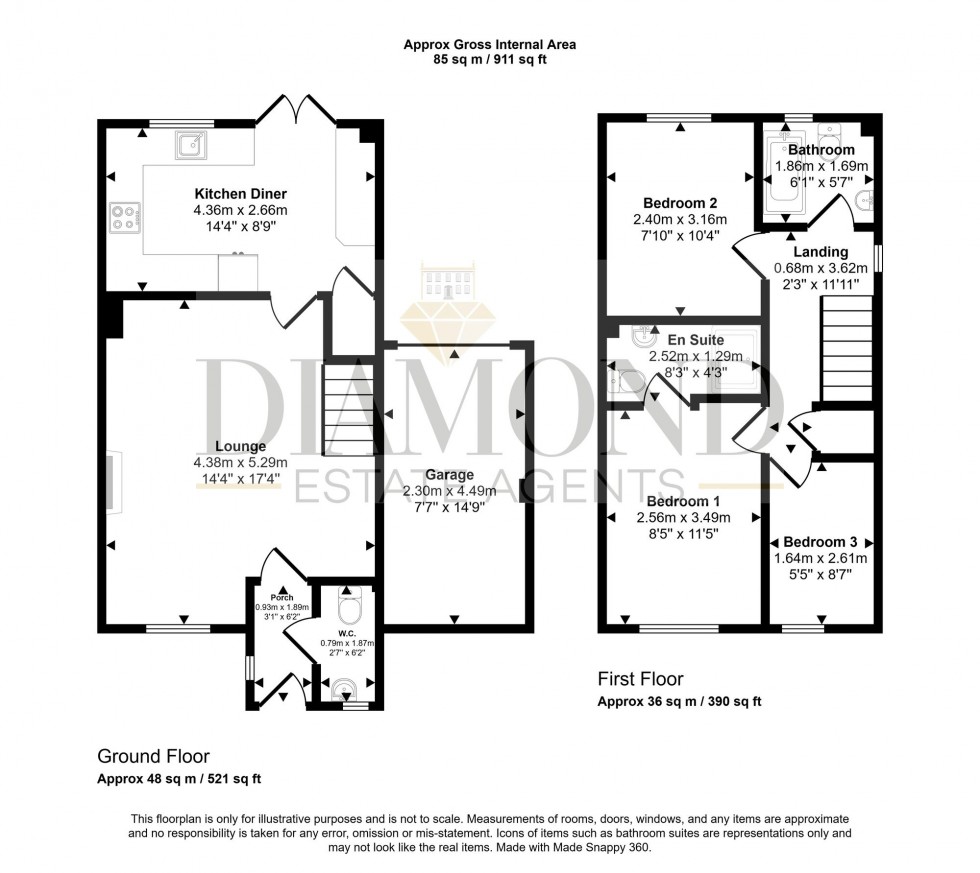 Floorplan for Oakfields, Tiverton, EX16
