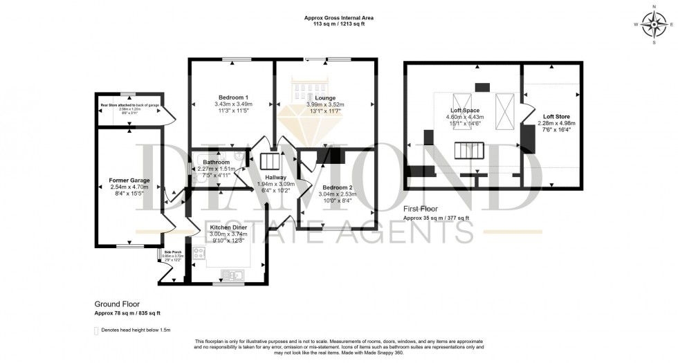 Floorplan for Branscombe Road, Tiverton, EX16