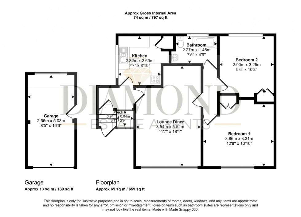 Floorplan for Spurway Road, Tiverton, EX16
