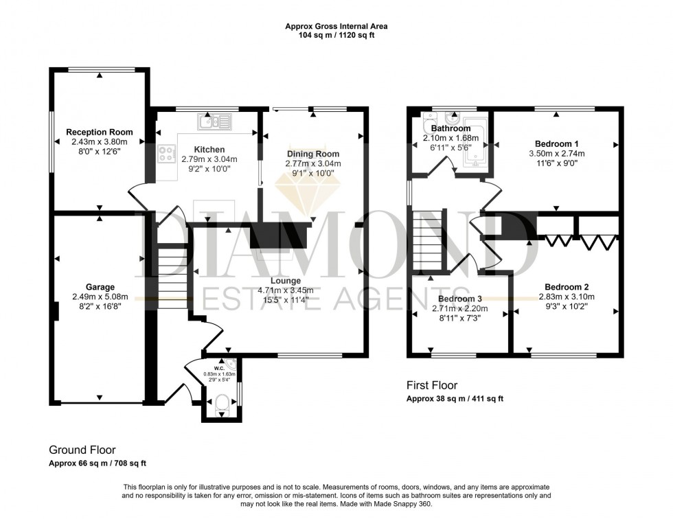 Floorplan for Oaklea, Tiverton, EX16