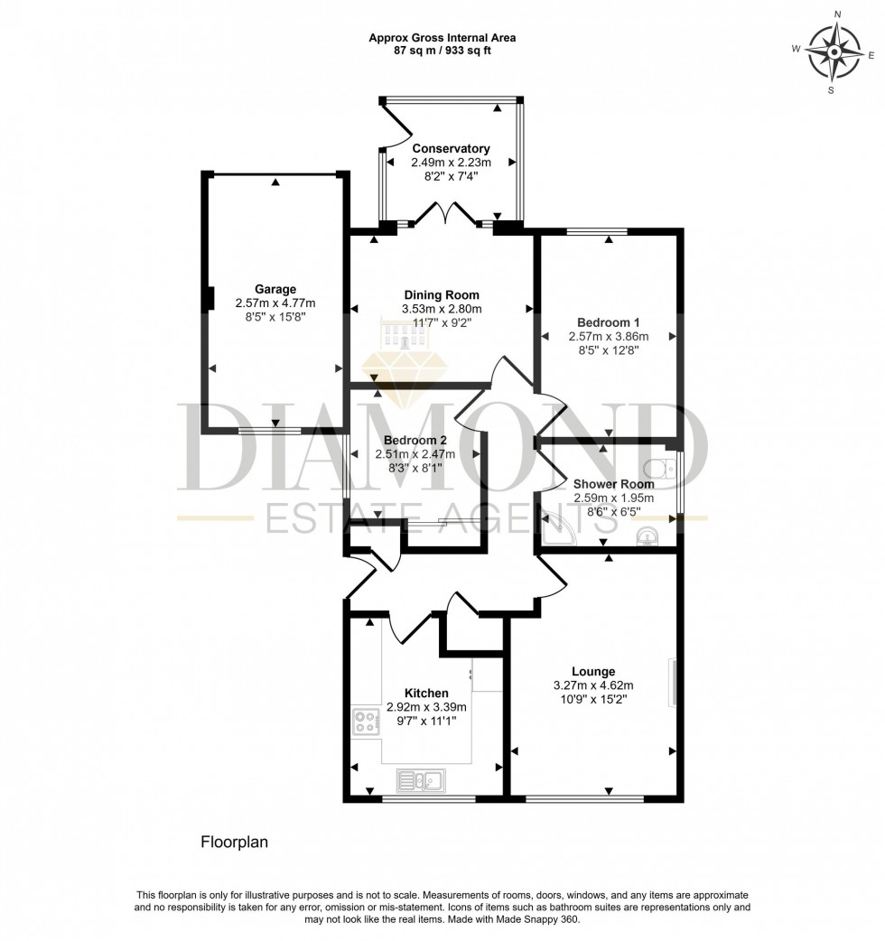 Floorplan for Carew Road, Tiverton, EX16
