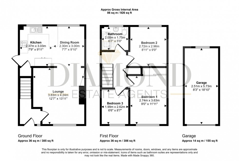 Floorplan for Chestnut Drive, Willand, EX15