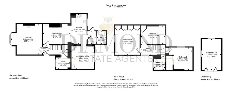 Floorplan for Washfield, Tiverton, EX16