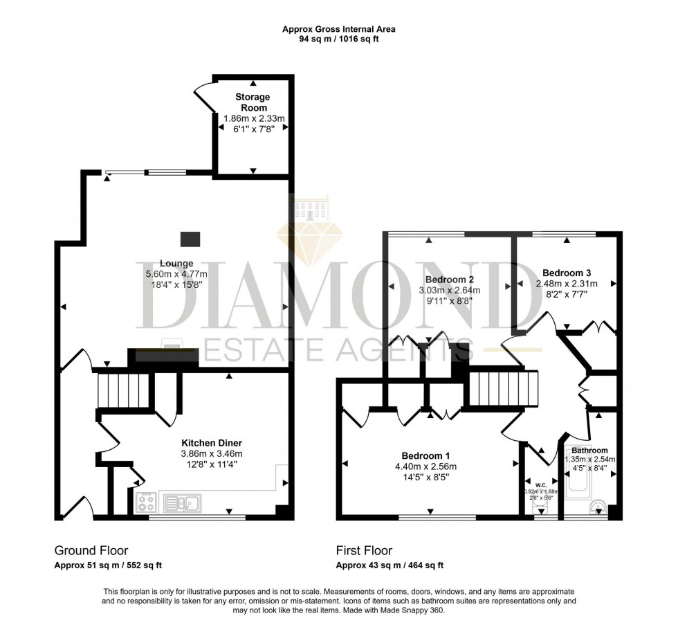 Floorplan for Lime Kiln Road, Tiverton, EX16