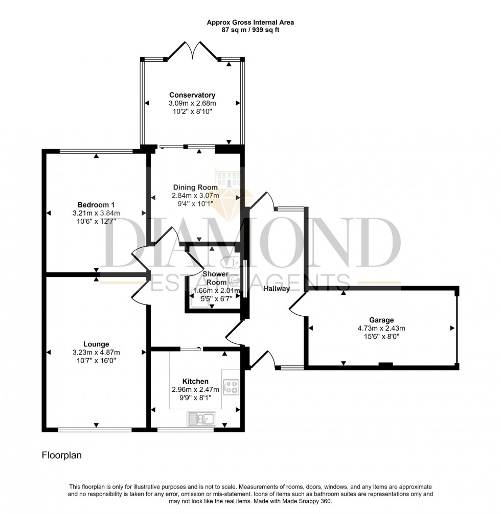 Floorplan for Harding Crescent, Tiverton, EX16