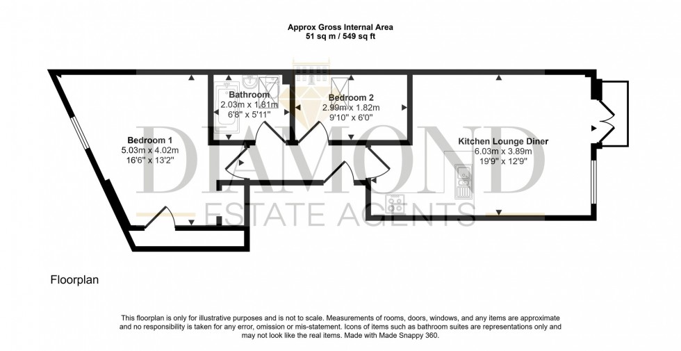 Floorplan for Chapel Street, Tiverton, EX16