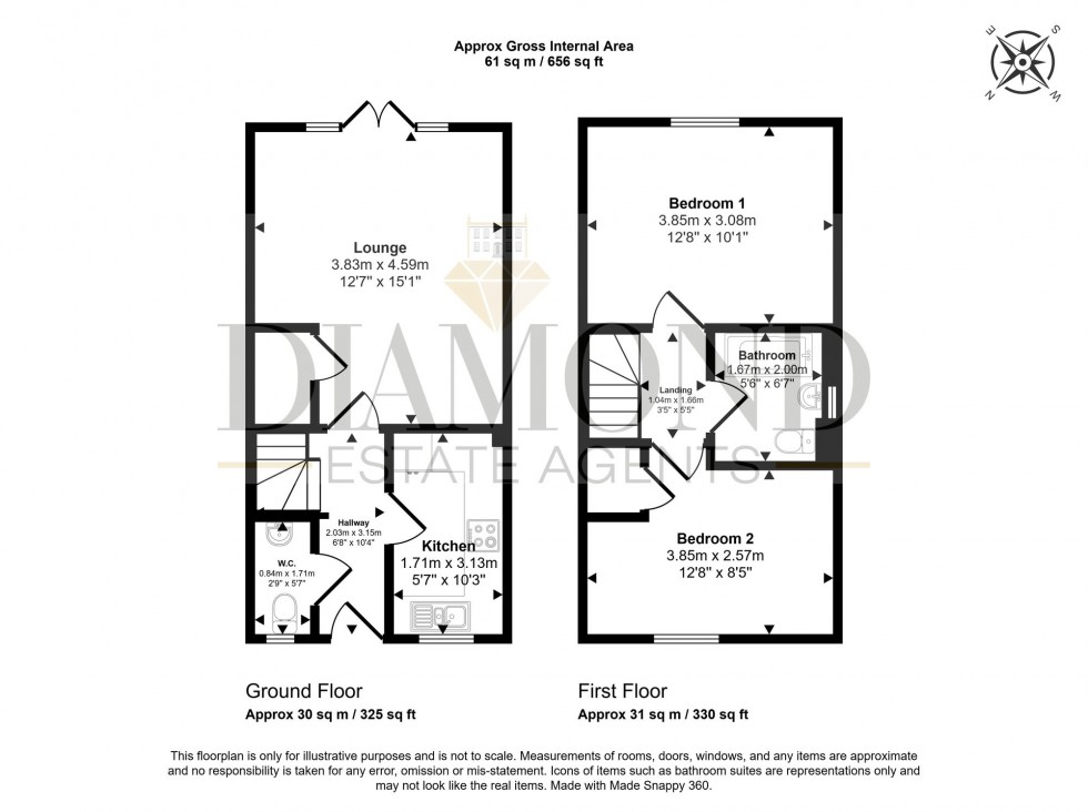 Floorplan for Massey Road, Tiverton, EX16