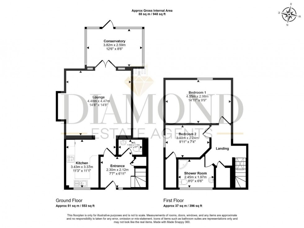 Floorplan for Lea Road, Tiverton, EX16