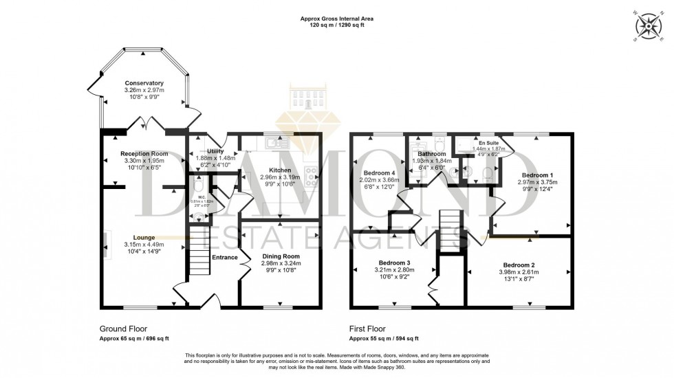 Floorplan for Oakfields, Tiverton, EX16