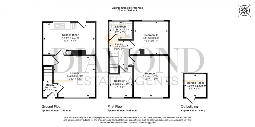 Floorplan for Courtney Road, Tiverton, EX16