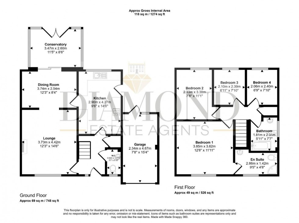 Floorplan for Marguerite Road, Tiverton, EX16